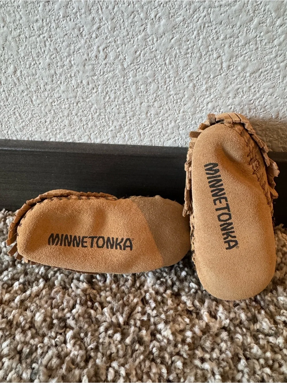 Infant Leopard Print Fringe Moccasin Slip-On Bootie